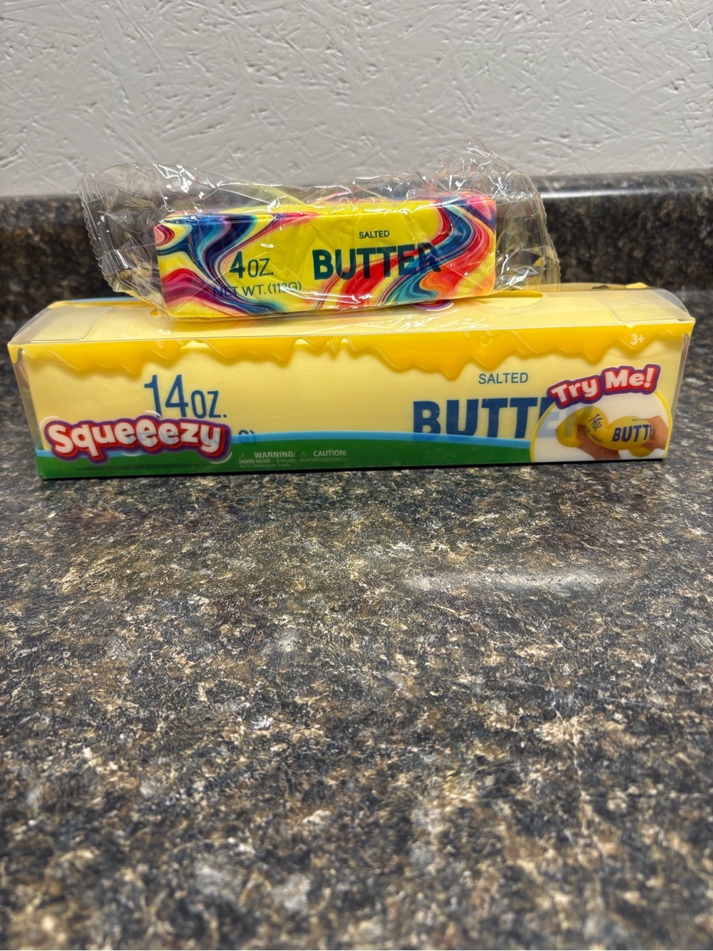 Bundle/Set Butter Squishy Squeeezy Large 14oz Butter and Mini 4oz Tie Dye Butter